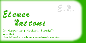 elemer mattoni business card
